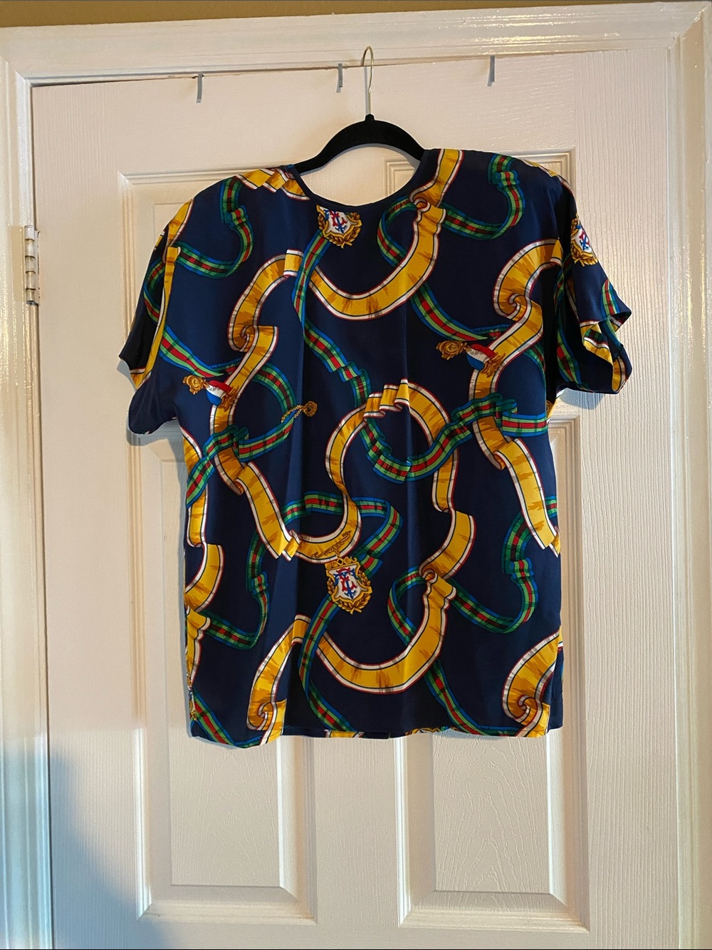 Vintage Ellen Tracy Navy Short Sleeve Top